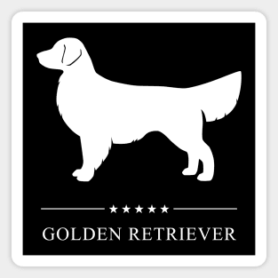 Golden Retriever Dog White Silhouette Magnet